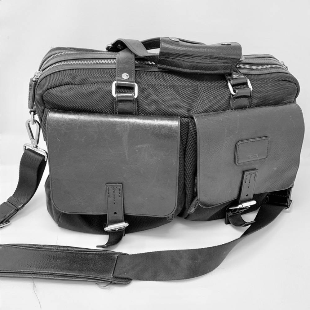 Authentic Tumi Leather Laptop Messenger Bag